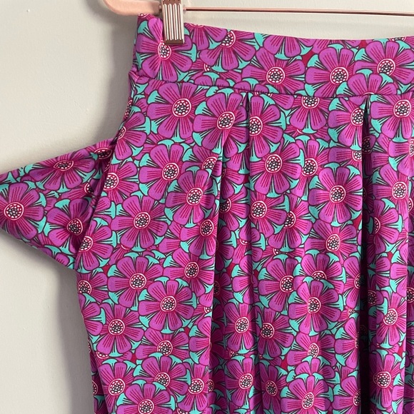 Bright Floral Lularoe Madison Skirt - Picture 2 of 8